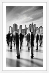 "Manhattan and Sticks" Framed Painting Print, 20"x30"