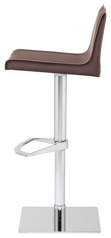Colter Adjustable Bar Stool, Modern Barstool Contemporary Counter Stool Leather,