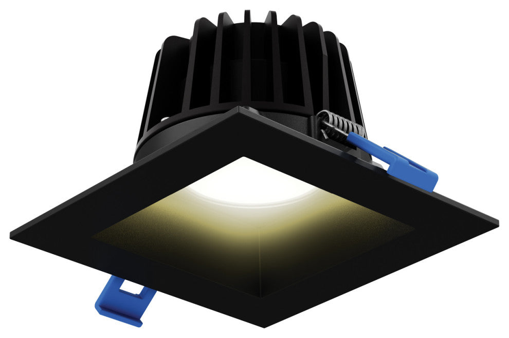 4" Square Wet Rated Regressed LED Down Light, 5-CCT, Black