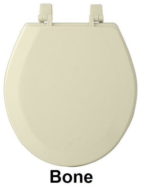 Hard Wood Standard Round Toilet Seat, Bone