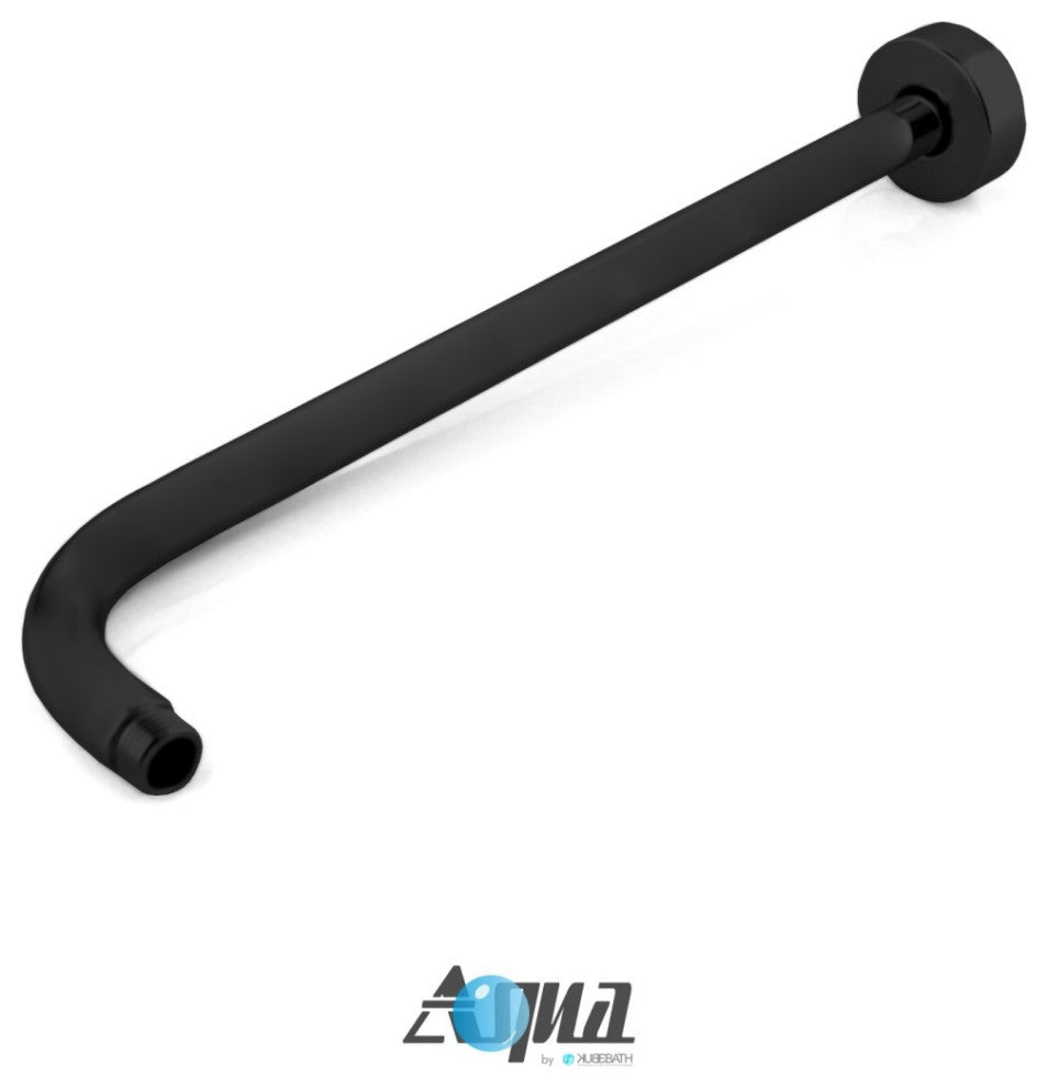 Aqua Rondo Matte Black Shower Set With 8" Rain Shower and Handheld
