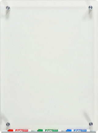 Clear Glass Dry-Erase Board Set Audio-Visual Direct, 17 3/4"x23 5/8"