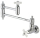 KS3101PX Restoration Two-Handle Wall Mount Pot Filler, Polished Chrome