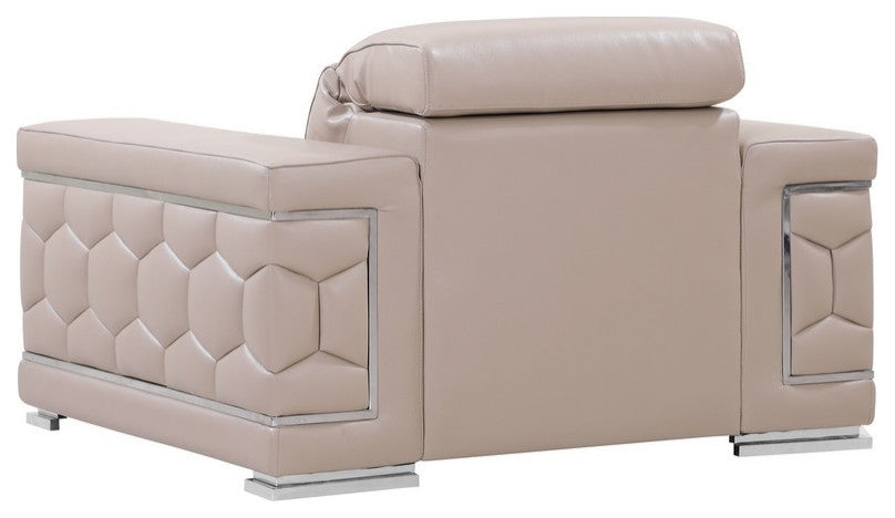 29to 38" Modern Beige Leather Chair
