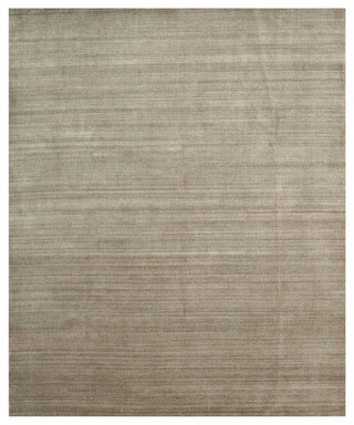 Brown/Gray Solid Handmade Urban Rug, 9'x12'