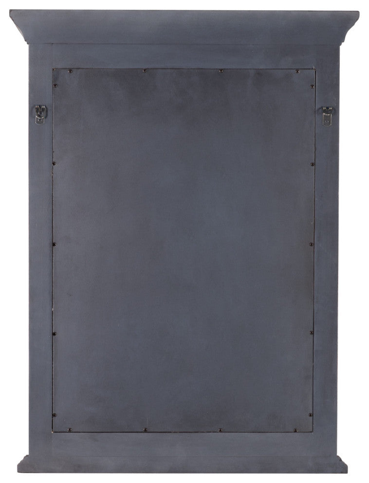 Framed Wall Mounted Bathroom Mirror, Blue Grey;, 24" X 32";