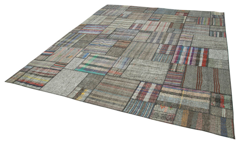 Rug N Carpet - Handmade Anatolian 10' 10'' x 13' 6'' Vintage Patchwork Kilim Rug