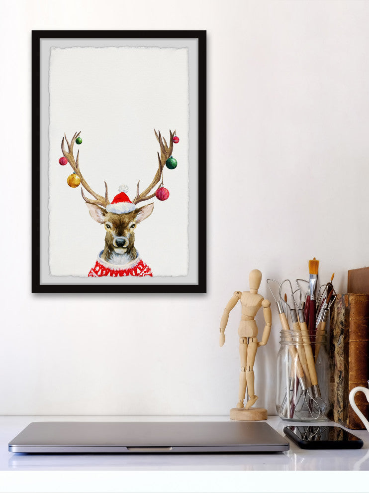 "Guide My Sleigh" Framed Painting Print, 12x18