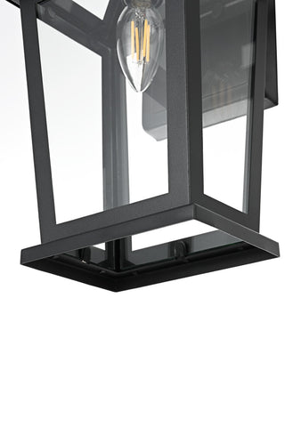 Home Living 7" Outdoor Wall Sconce, Black