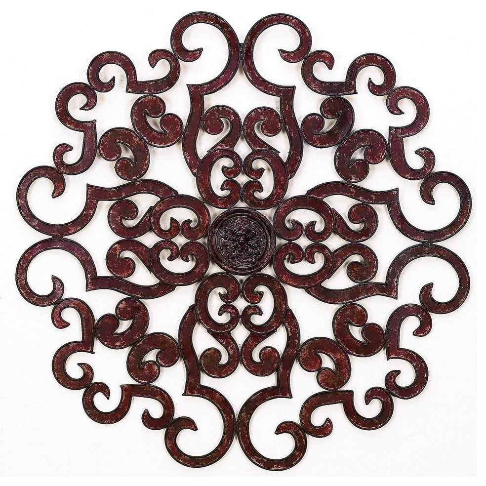 38" Brown Taupe Iron Wall Grille