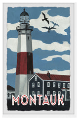 "Montauk Lighthouse" Framed Painting Print, 16x24