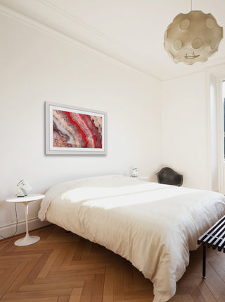 "Red Rhodochrosite" Framed Art Print