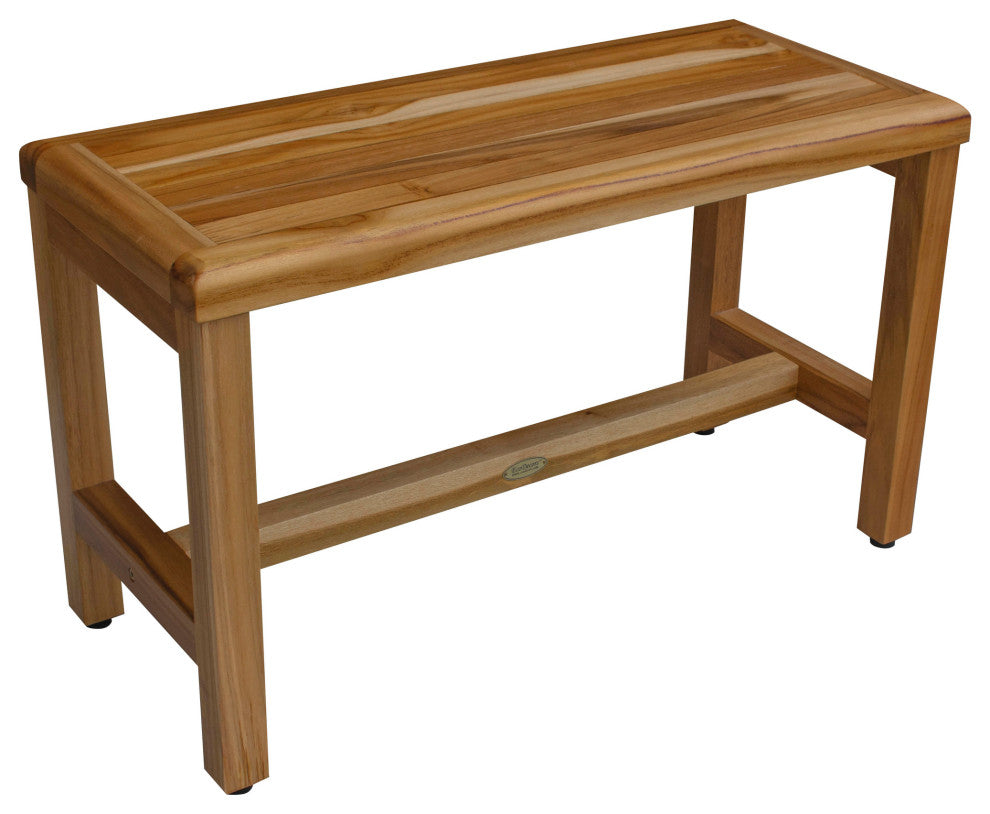 EcoDecors EarthyTeak Classic 35" Teak Shower Bench, 30"