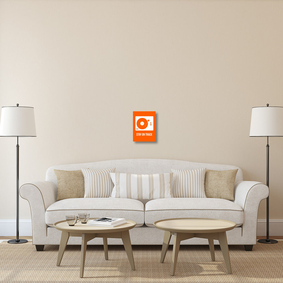 "Stay On Track Orange" Poster Fine Art Print