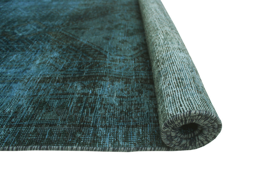 Vintage Distressed Kaydence Blue/Charcoal Runner, 3'4x6'10