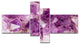 Purple Amethyst Macro, Abstract Canvas Wall Art Print, 60"x32", 4 panels