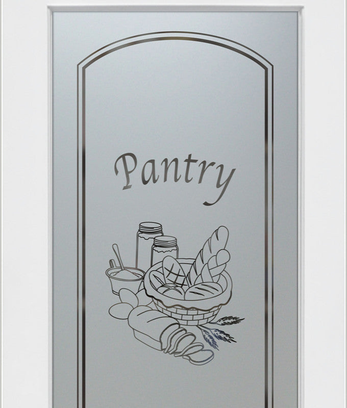 Pantry Door - Bread Basket - Primed - 28" x 80" - Knob on Left - Push Open