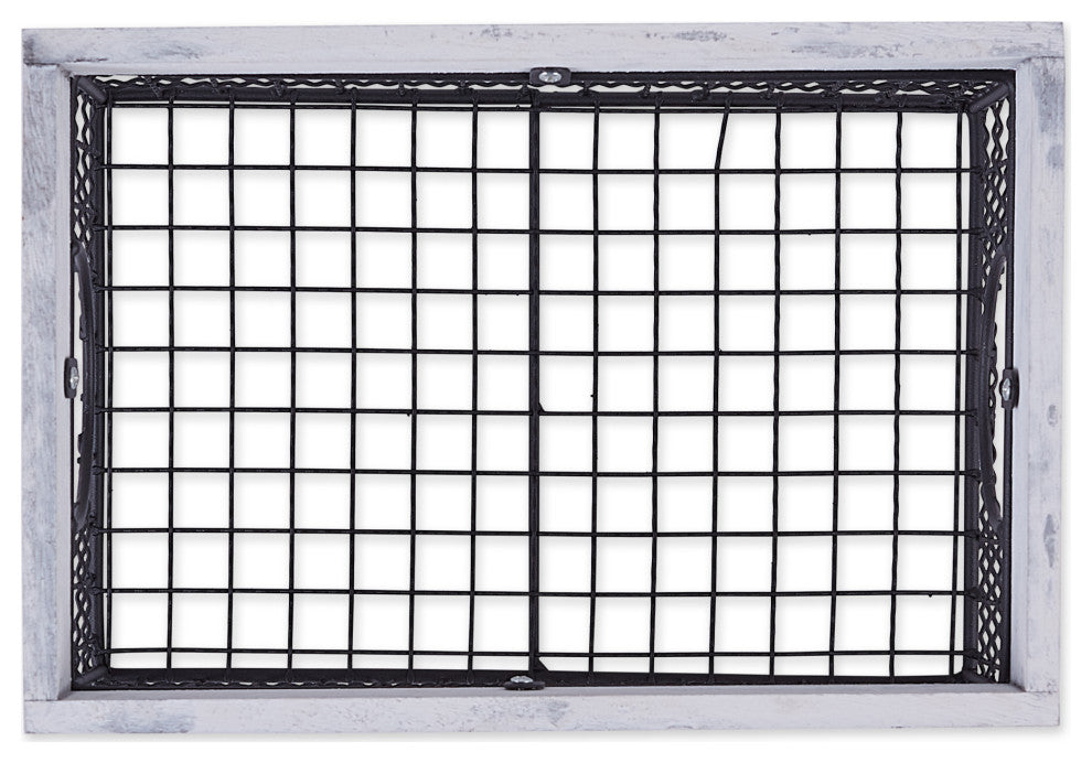 DII Asst Antique White Finish Farmhouse Basket (Set of 3)