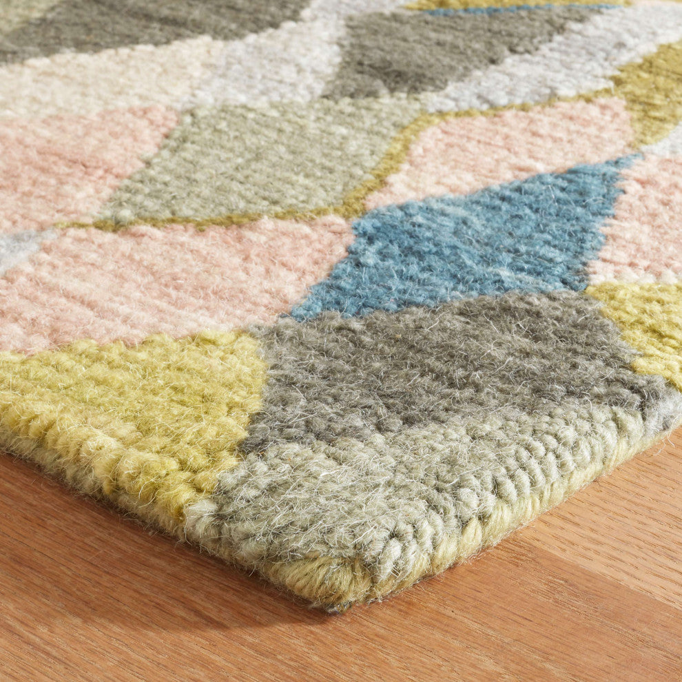 Kit Kemp x Dash & Albert Deer Leap Coral Hand Hooked Wool Rug, Multi, 8' x 10'
