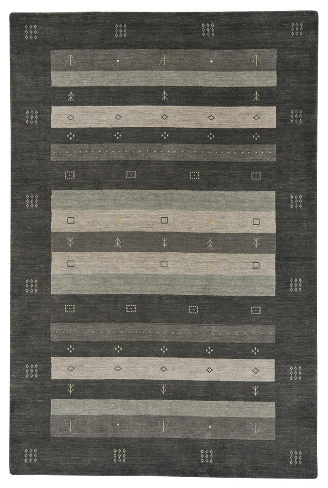 Capel Gava Charcoal 3495_300 Hand Loomed Area Rugs - 8' X 10' Rectangle