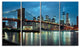 "Brooklyn Bridge and Skyscrapers" Canvas Print48"x28", 4-Panels