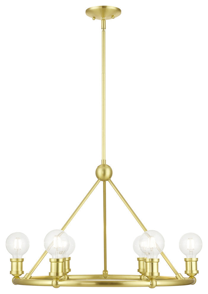 Lansdale 6 Light Satin Brass Chandelier