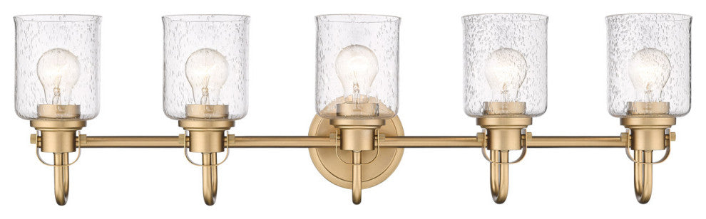 Zlite 340-5V-HG 5-Light Vanity, Clear Seeded