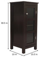 Wooden Bathroom Floor Glass Door Cabinet