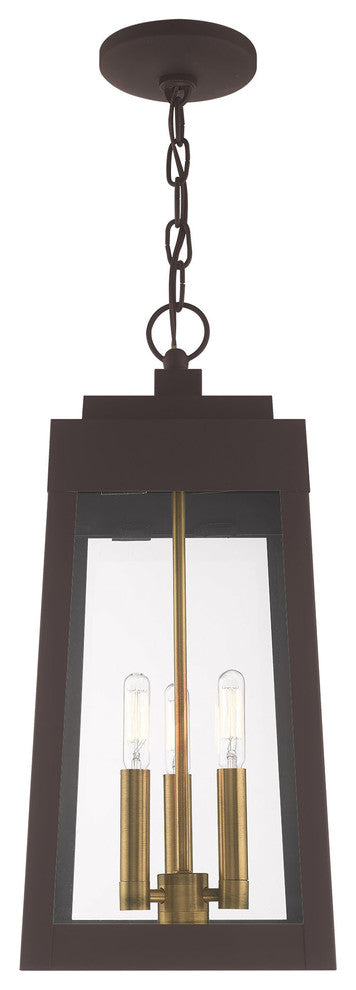 Transitional Outdoor Pendant Lantern, Bronze