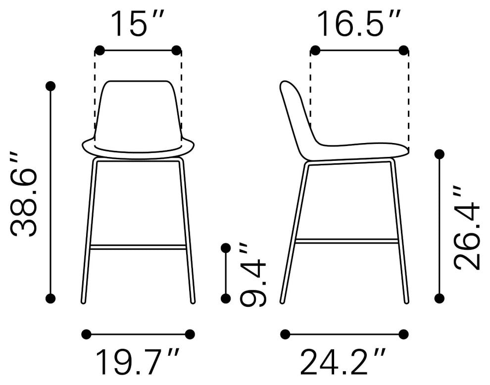Counter Stool Chair, Steel Metal, Fabric, Red, Gold, Bar Kitchen Cafe Bistro