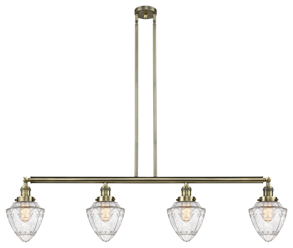 Innovations 214-AB-G664-7 4 Light Island Light, Antique Brass