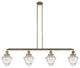 Innovations 214-AB-G664-7 4 Light Island Light, Antique Brass