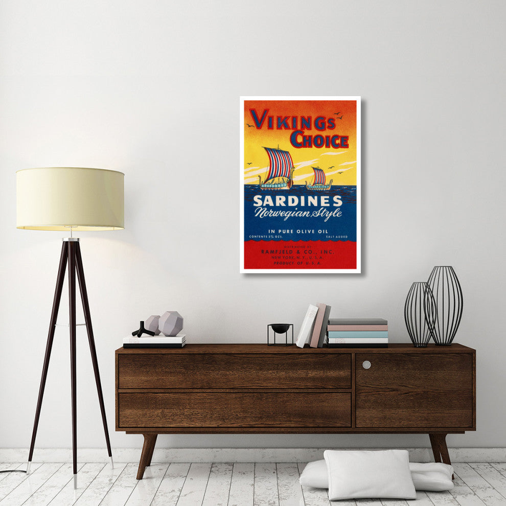 "Vikings Choise Sardines" Digital Paper Print by Retrolabel, 29"x42"