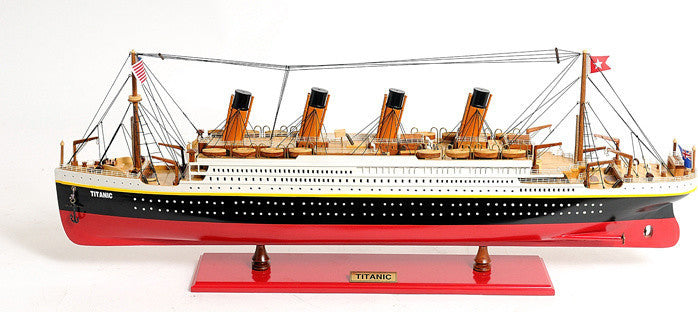 Titanic Painted Cruise Ship Model, Medium