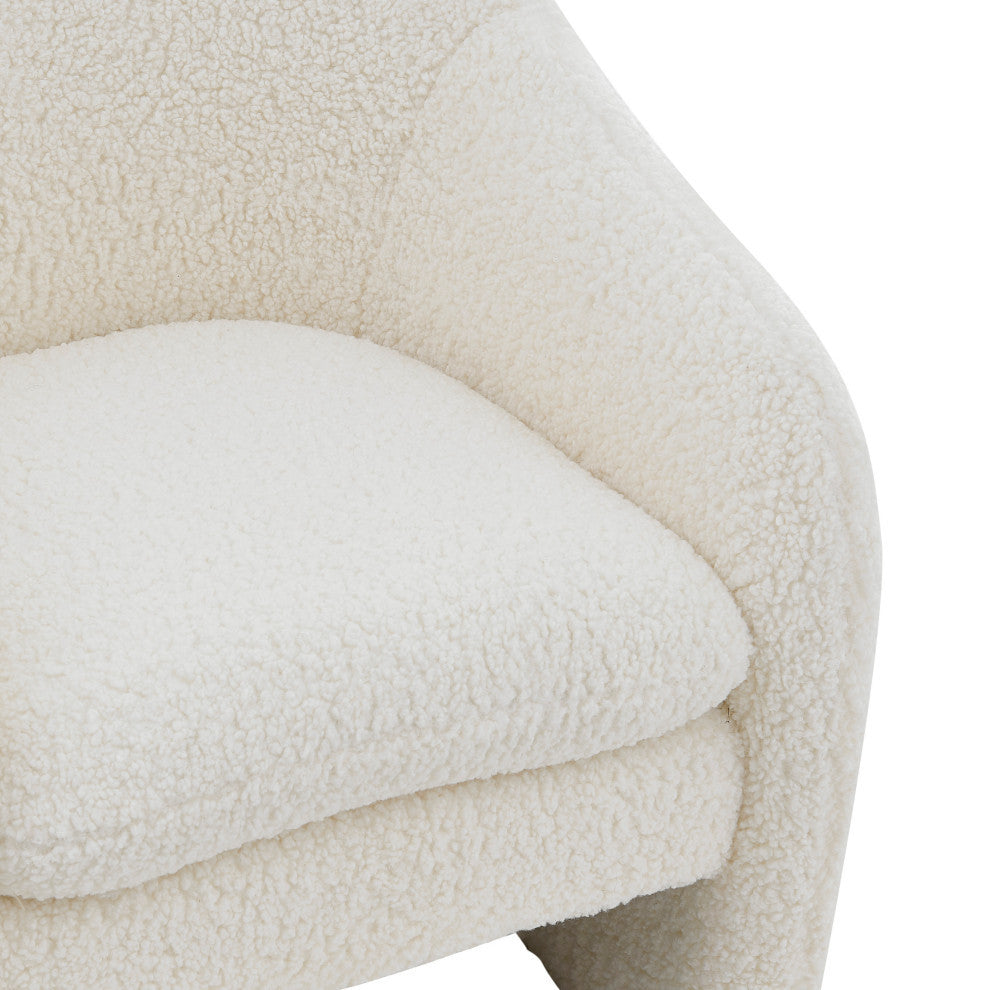 Zella Fabric Accent Arm Chair, Shearling Beige