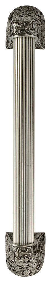 Florid Leaves Appliance Pull, Antique Pewter, 14", Fluted