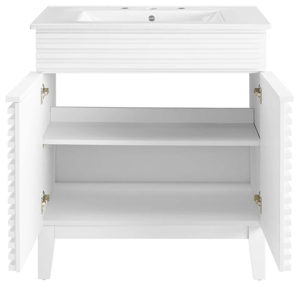 Render 30" Bathroom Vanity Cabinet, White White