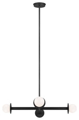 Nodes Wide Chandelier, Midnight Black