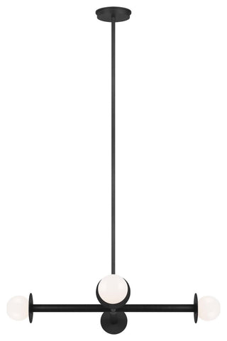Nodes Wide Chandelier, Midnight Black