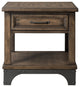 Whiskey River 23" Wide End Table With Drawer and Shelf, Gun Powder Gray