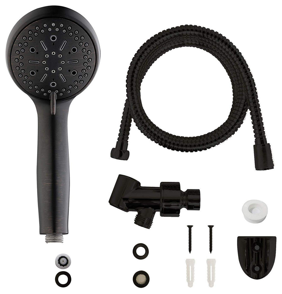 MODONA's 6 Function Massage Hand Shower Set -, Rubbed Bronze