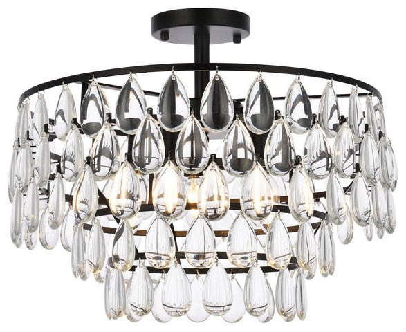 Murphy 18" Flush Mount, Black