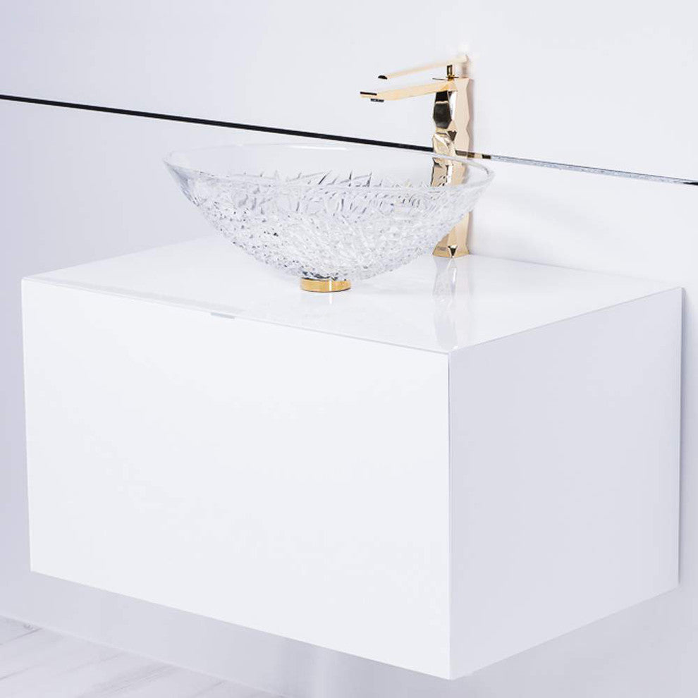 Dora Lacquered Vanity, White, 30"