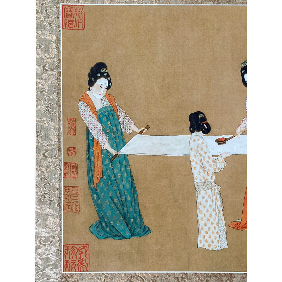 Chinese Calligraphy Ink Writing People Scenery Scroll Painting Wall Art Hws2030