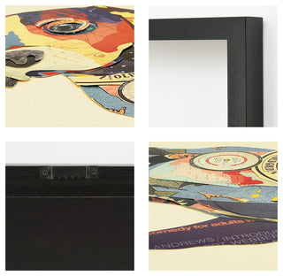 Beagle Dog Dimensional Handmade Collage Wall Art Framed Under Glass