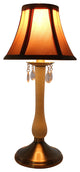 Perlina Accent Lamp, Antique Brass and Cream Base with Crystal Accent