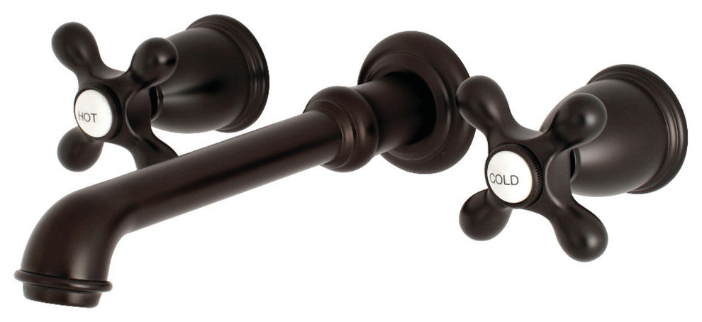 Kingston Brass Two-Handle Wall Mount Tub Faucet, Oil Rubbed Bronze