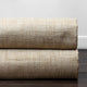 Linen Tan Yarn Dyed Designer Faux Raw Textured Silk Fabric Sample, 4Wx4L