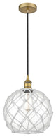 Innovations 616-1P-BB-G122-10RW-LED 1-Light Mini Pendant, Brushed Brass