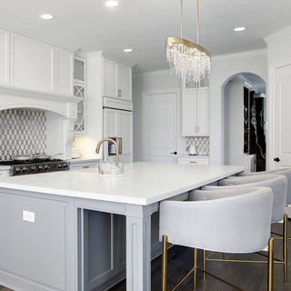 Crystorama Lighting Group WIN-619-CL-MWP Winham 8 Light 36"W - Black Forged